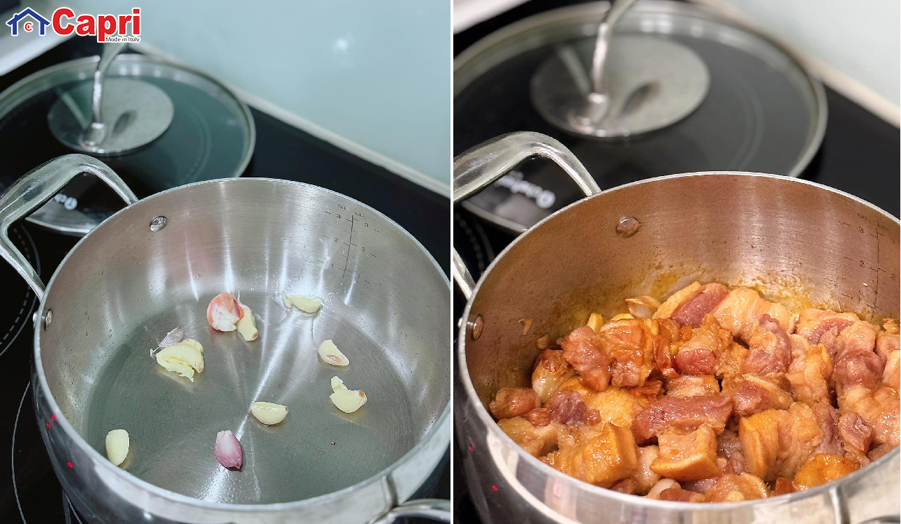 Xào thịt ba chỉ cho săn lại